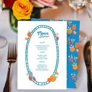 Menú Personalizado de fruta linda fiesta de boda Baby S