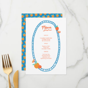 Menú Personalizado de fruta linda fiesta de boda Baby S