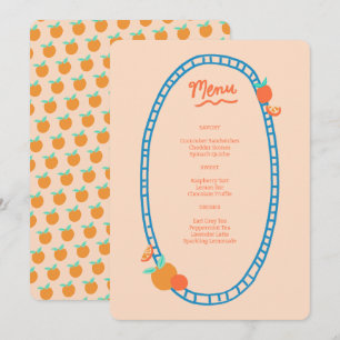 Menú Personalizado de fruta linda fiesta de boda Baby S