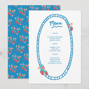 Menú Personalizado de fruta linda fiesta de boda Baby S