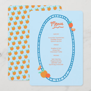 Menú Personalizado de fruta linda fiesta de boda Baby S