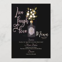 Personalizado Elegante, romántico, negro, Boda flo