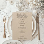 Menú Personalizado ruso elegante moderno de la línea de<br><div class="desc">Utilice estas tarjetas de menú de flores silvestres dulces para su boda, fiesta de compromiso, ducha de novia u otro evento. Mano dibujada por mí para ti. Totalmente editable, agregue su propio texto o color de fondo. Haga clic en "personalizar" para editar el texto y "editar el diseño" para cambiar...</div>