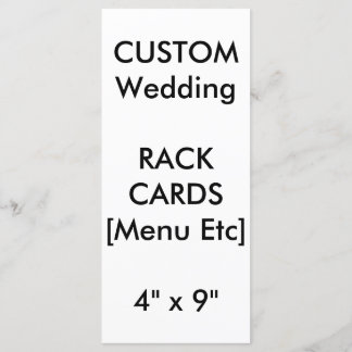 Menú personalizado y tarjetas de programa 9"x4" ve