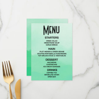 Menú Personalizar - Crea tu propio acuarela ombré verde