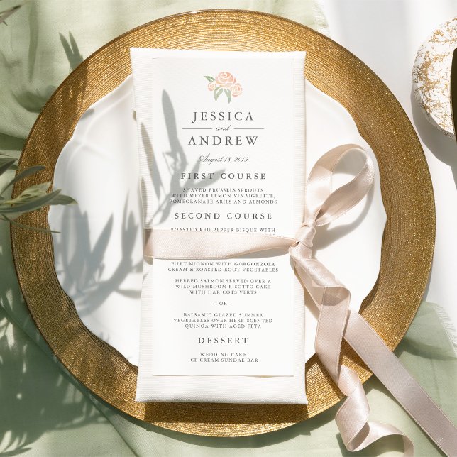 Menú Petite Bouquet Boda Carta | Peach (Subido por el creador)