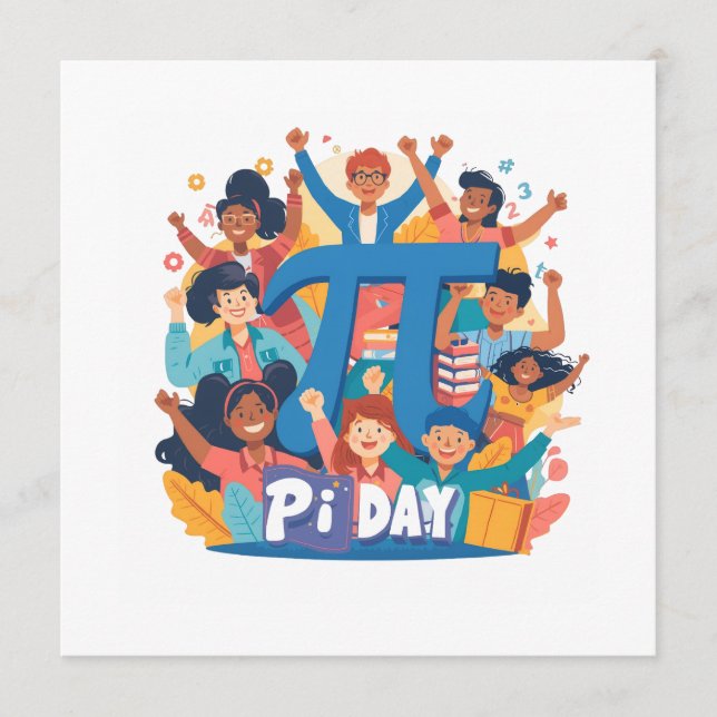Menú Pi Day Squad Celebration Design (Anverso)