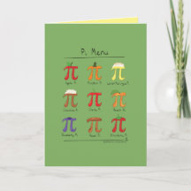 Menú Pi - Tarjeta De Saludo Pi Day Math