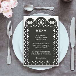 menú PICADO DE PAPEL MEXICANO NEGRO