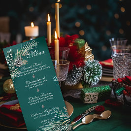 Menú Pinecones de Navidades de Bodas de Invierno