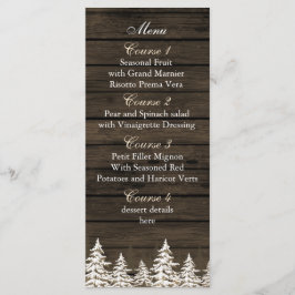 Menú Pinos Rústicos de Barnwood, cartas a la carta boda