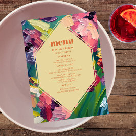 Menú Pintura Groovy Art Deco Boda