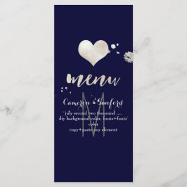 Menú PixDezines Color DIY/Faux Silver Heart