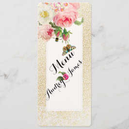 Menú PixDezines Faux Gold Specks/rosas