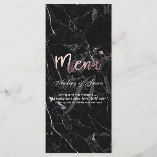 Menú PixDezines Faux Rosa Gold/Marble/Menú