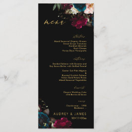 Menú PixDezines Moody Botanical Verde Azul Anémona Borg