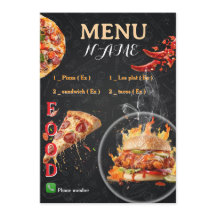 Menú Pizzería diseño 2026