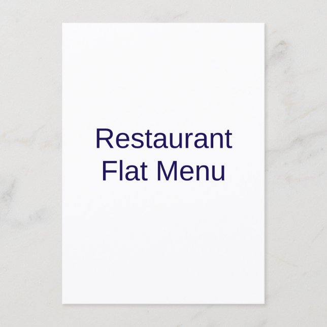 Menú Plano (Anverso)