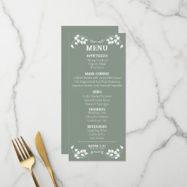 Menú plano Art Nouveau Boda