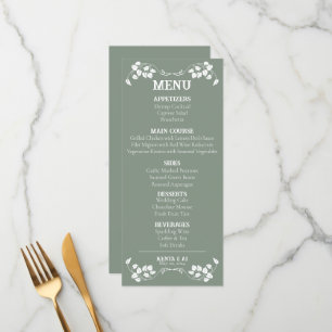 Menú plano Art Nouveau Boda