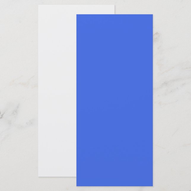 Menú plano azul y blanco real personalizado (Anverso / Reverso)