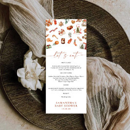 Menú plano Baby Shower Navidades de invierno