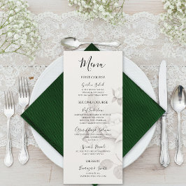 Menú Plano de Boda Rosa de Marfil Moderno
