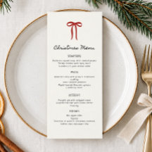 Menú plano de cena de Navidad caprichoso y dibujad