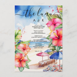 Menú plano de destino de la playa de Hibiscus Trop