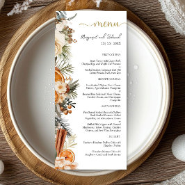 Menú plano de Navidades florales de cítricos de in