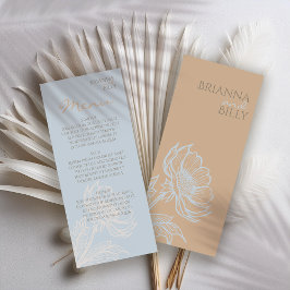 Menú plano floral minimalista