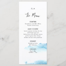 Menú plano para un Boda moderno.