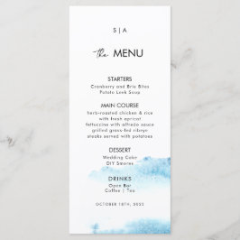 Menú plano para un Boda moderno.
