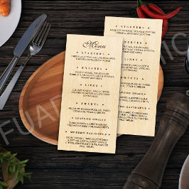 Menú plano personalizado de restaurante