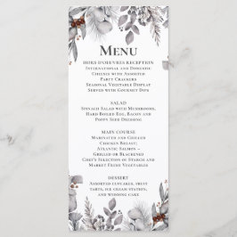 Menú Plata, Gris, Rust Brown Invierno Botánico