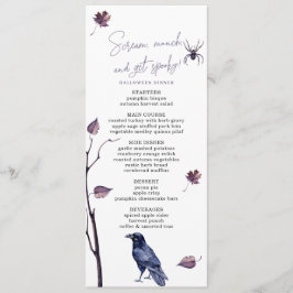 MENÚ PLUM BLACK CROW SPIDER AUTUMN DEJA HALLOWEEN