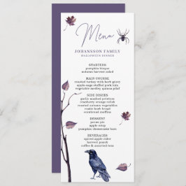 MENÚ PLUM BLACK CROW SPIDER AUTUMN DEJA HALLOWEEN