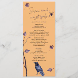 MENÚ PLUM BLACK CROW SPIDER AUTUMN DEJA HALLOWEEN