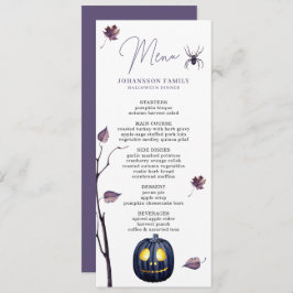 MENÚ PLUM SPOOKY PUMPKIN SPIDER AUTUMN LEAF HALLOWEEN