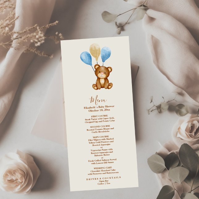 Menú Podemos esperar ferozmente el oso acuarela (Subido por el creador)