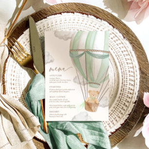 Menú Podemos Esperar La Mint Green Baby Shower