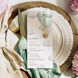 Menú Podemos Esperar La Mint Green Baby Shower