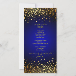 Menú popular del boda Royal Blue Gold