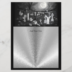 Menú Por la noche en el cementerio - Ángel con el diabl