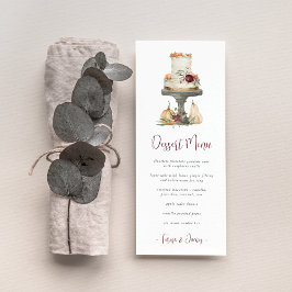 Menú Postre personalizado del pastel de capa de otoño