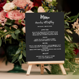 Menú presupuesto blanco negro