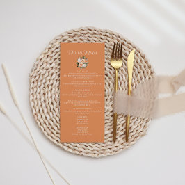 Menú Primavera Boda Floral Apricot Peach