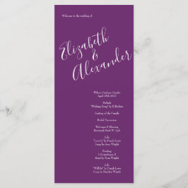 Menú Primavera de Boda Rosa de Naranja púrpura