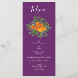 Menú Primavera de Boda Rosa de Naranja púrpura