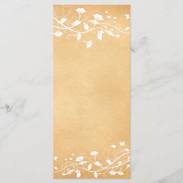 Menú Programa de Bodas Vinas Blancas Parchment Vin (Anverso)